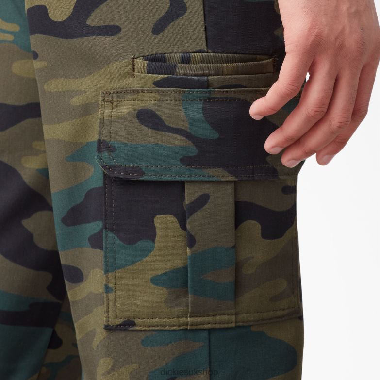 Slim Fit Cargo Pants Men Dickies Hunter Green Camo (HRC) 88T8476 Apparel