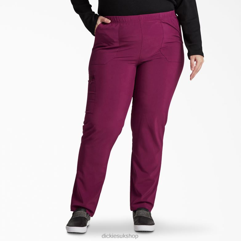 Unisex EDS Essentials Natural Rise Tapered Leg Scrub Pants Men Dickies Wine (WIN) 88T841422 Apparel