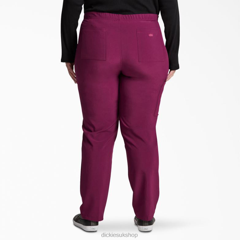 Unisex EDS Essentials Natural Rise Tapered Leg Scrub Pants Men Dickies Wine (WIN) 88T841422 Apparel