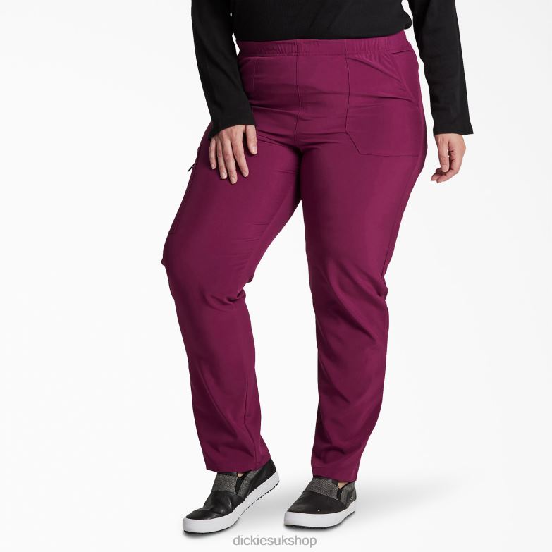 Unisex EDS Essentials Natural Rise Tapered Leg Scrub Pants Men Dickies Wine (WIN) 88T841422 Apparel