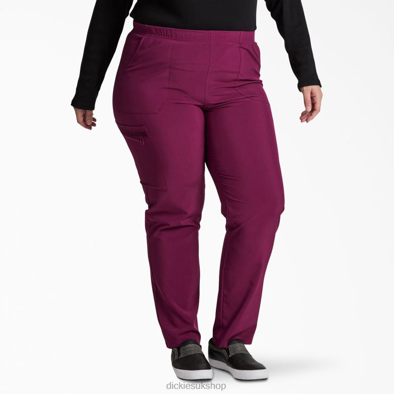 Unisex EDS Essentials Natural Rise Tapered Leg Scrub Pants Men Dickies Wine (WIN) 88T841422 Apparel