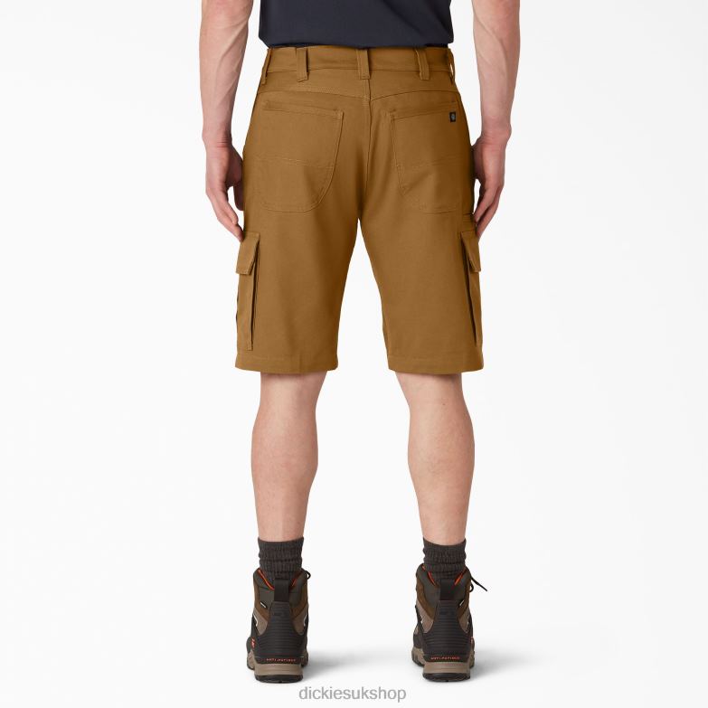 DuraTech Ranger Duck Shorts 11\" Men Dickies Brown Duck (BD) 88T84337 Apparel