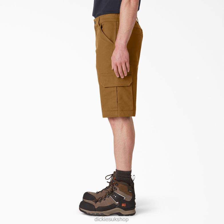DuraTech Ranger Duck Shorts 11\" Men Dickies Brown Duck (BD) 88T84337 Apparel