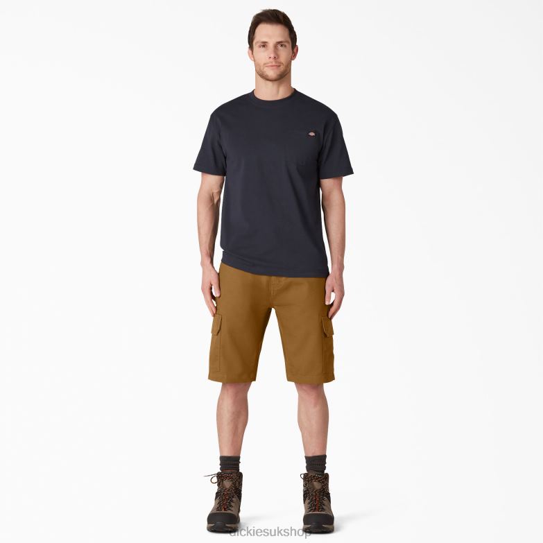 DuraTech Ranger Duck Shorts 11\" Men Dickies Brown Duck (BD) 88T84337 Apparel