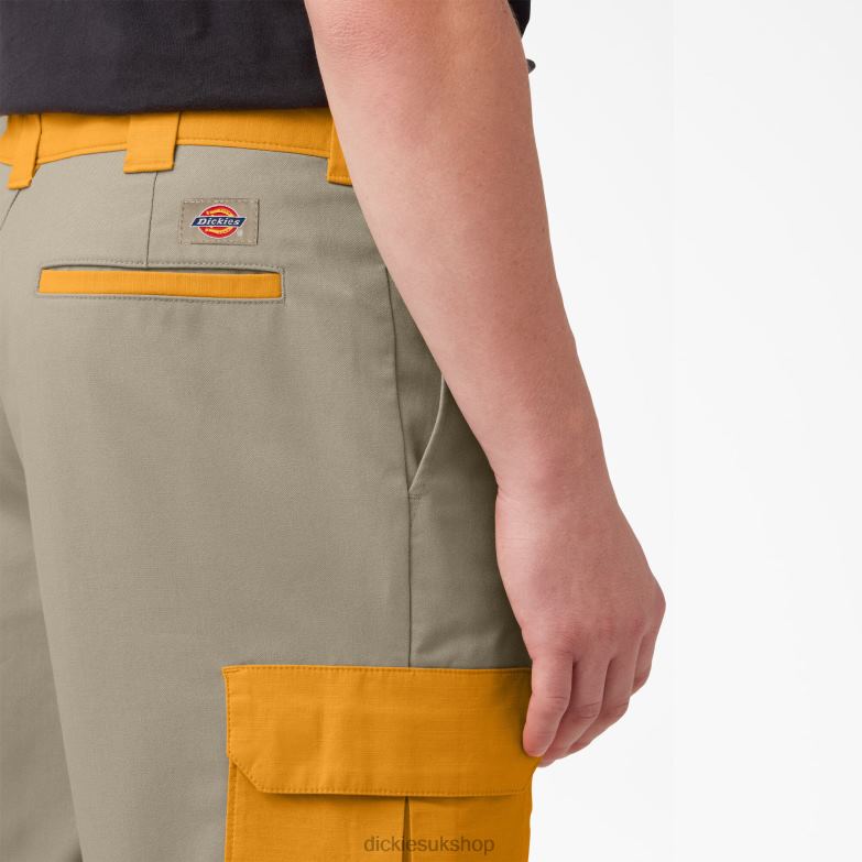 Mixed Media Cargo Shorts 11\" Men Dickies Desert Sand/Radiant Yellow (CBO) 88T84461 Apparel