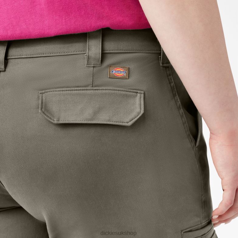 Plus Relaxed Fit Cargo Shorts 11\" Women Dickies Grape Leaf (GE) 88T842232 Apparel