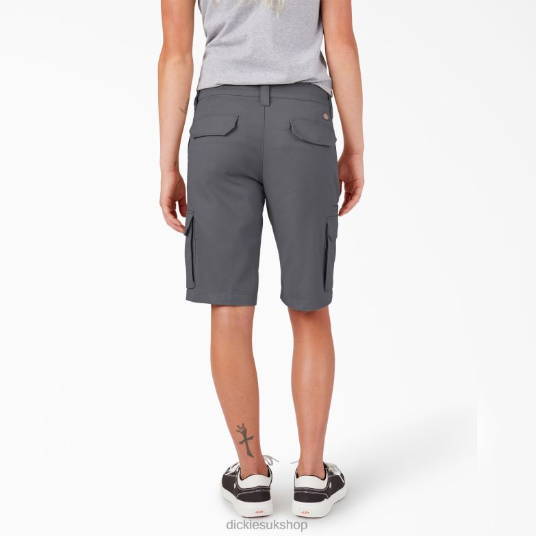 Relaxed Fit Cargo Shorts 11\" Women Dickies Graphite Gray (GA) 88T842227 Apparel