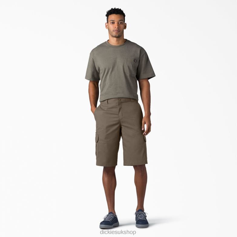 Relaxed Fit Cargo Shorts 13\" Men Dickies Mushroom (MR1) 88T84364 Apparel
