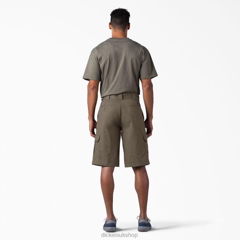Relaxed Fit Cargo Shorts 13\" Men Dickies Mushroom (MR1) 88T84364 Apparel