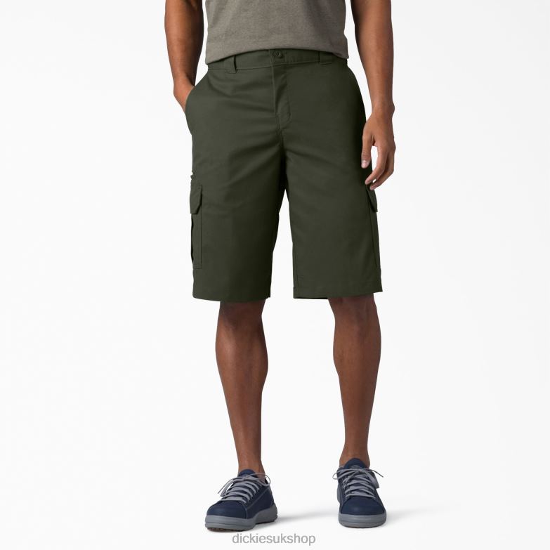 Relaxed Fit Cargo Shorts 13" Men Dickies Olive Green (OG) 88T84365 Apparel