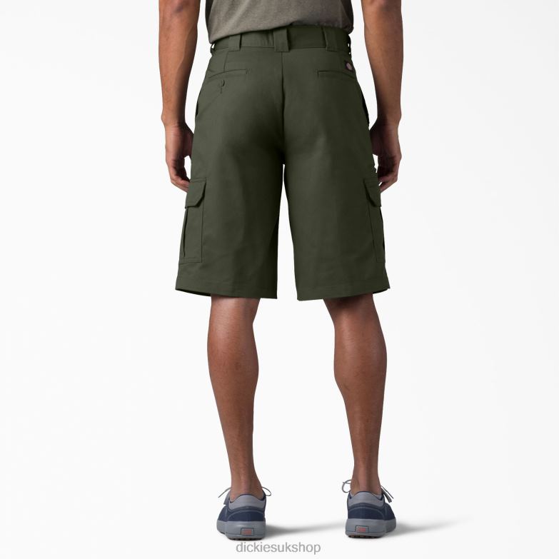 Relaxed Fit Cargo Shorts 13\" Men Dickies Olive Green (OG) 88T84365 Apparel