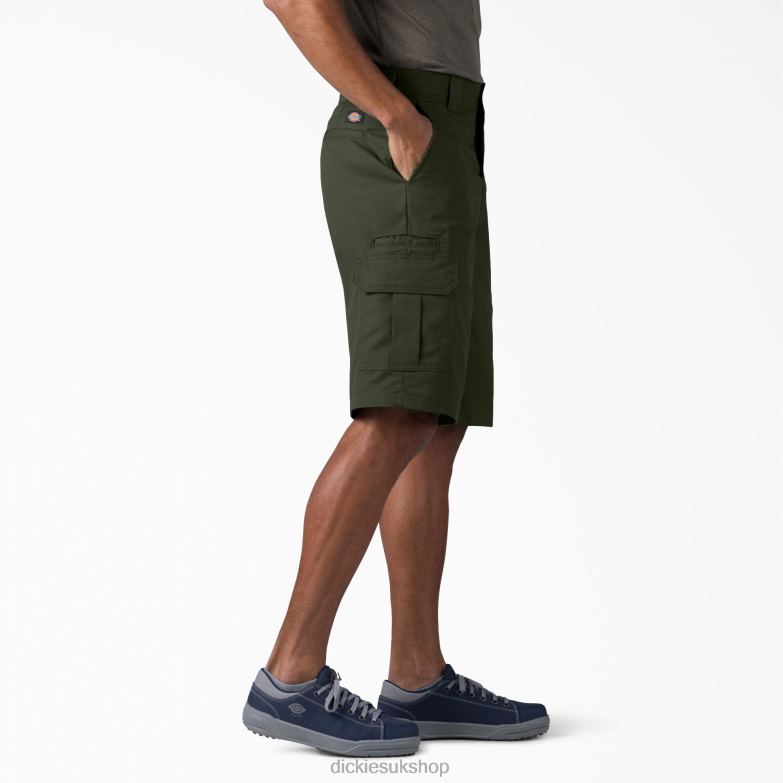Relaxed Fit Cargo Shorts 13\" Men Dickies Olive Green (OG) 88T84365 Apparel