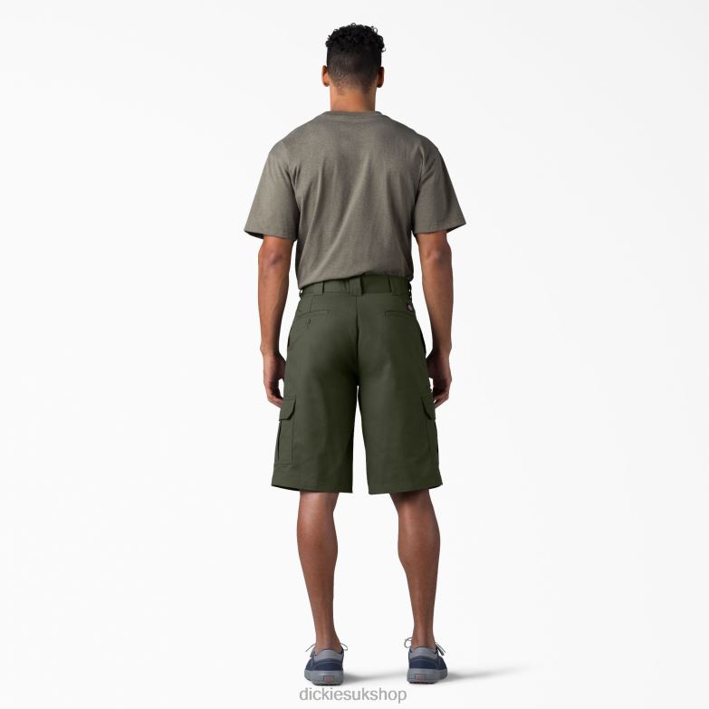 Relaxed Fit Cargo Shorts 13\" Men Dickies Olive Green (OG) 88T84365 Apparel