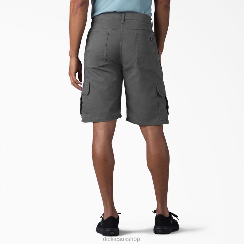 Relaxed Fit Duck Cargo Shorts 11\" Men Dickies Stonewashed Gray (SSL) 88T84441 Apparel