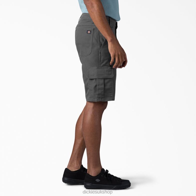 Relaxed Fit Duck Cargo Shorts 11\" Men Dickies Stonewashed Gray (SSL) 88T84441 Apparel