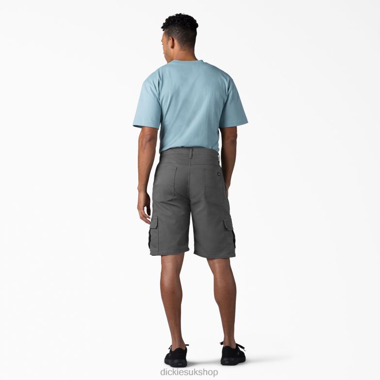 Relaxed Fit Duck Cargo Shorts 11\" Men Dickies Stonewashed Gray (SSL) 88T84441 Apparel