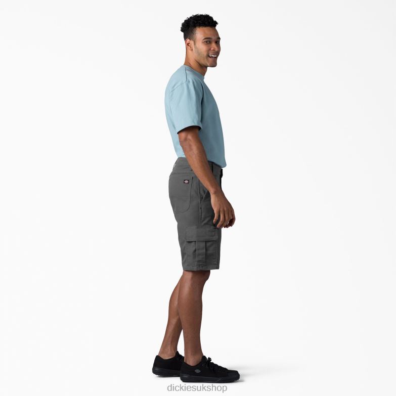 Relaxed Fit Duck Cargo Shorts 11\" Men Dickies Stonewashed Gray (SSL) 88T84441 Apparel