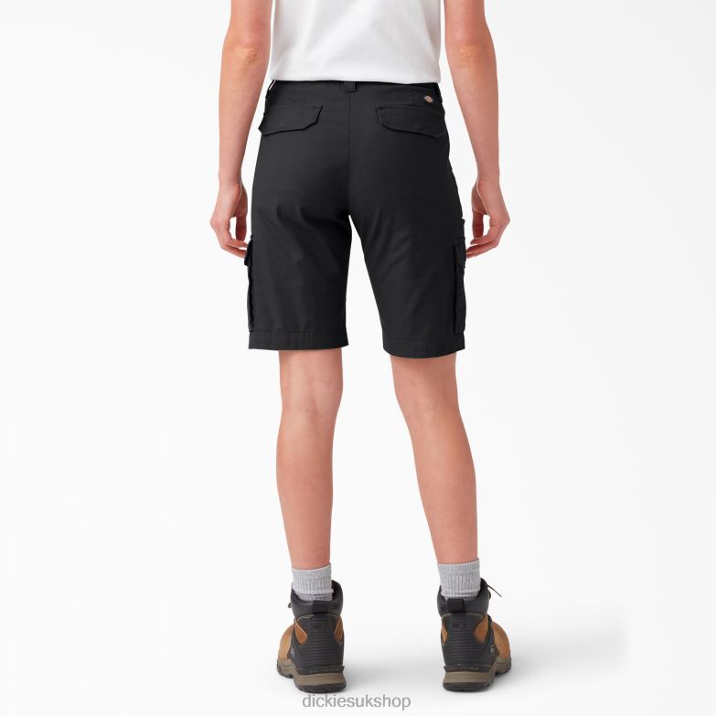 Ripstop Cargo Shorts 9\" Women Dickies Black (BKX) 88T842236 Apparel