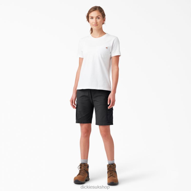Ripstop Cargo Shorts 9\" Women Dickies Black (BKX) 88T842236 Apparel