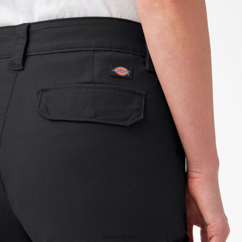 Ripstop Cargo Shorts 9\" Women Dickies Black (BKX) 88T842236 Apparel