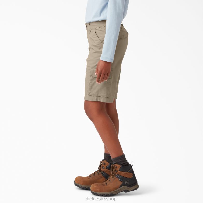 Ripstop Cargo Shorts 9\" Women Dickies Desert Sand (DS) 88T842237 Apparel