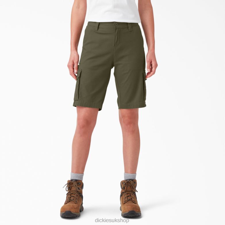 Ripstop Cargo Shorts 9" Women Dickies Military Green (ML) 88T842238 Apparel