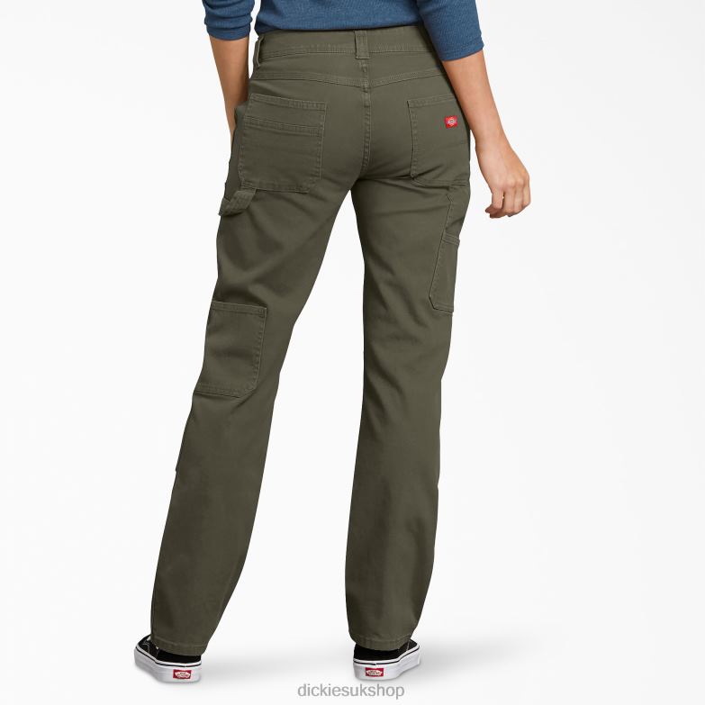 Duck Double-Front Carpenter Pants Women Dickies Regular 88T841777 Apparel