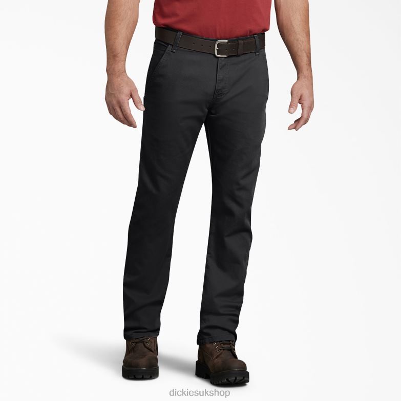 Regular Fit Duck Carpenter Pants Men Dickies Stonewashed Black (SBK) 88T8493 Apparel