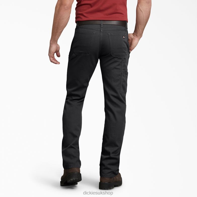 Regular Fit Duck Carpenter Pants Men Dickies Stonewashed Black (SBK) 88T8493 Apparel