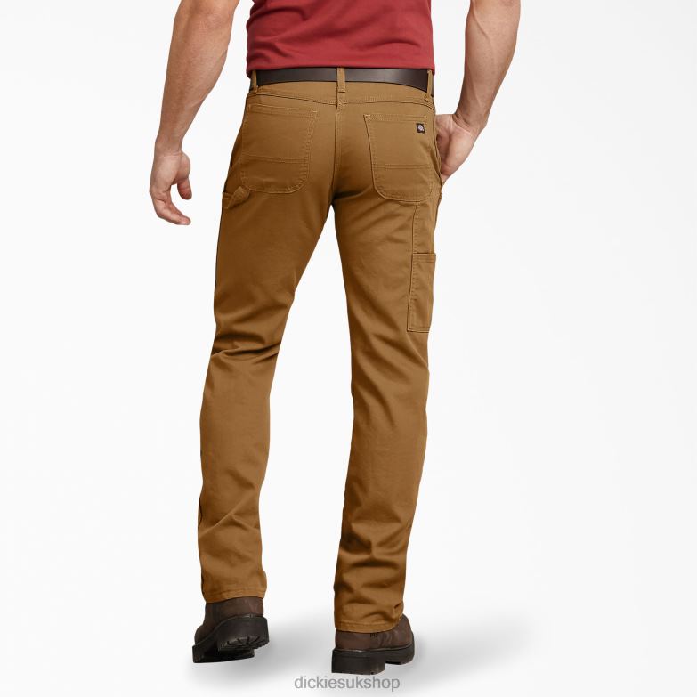 Regular Fit Duck Carpenter Pants Men Dickies Stonewashed Brown Duck (SBD) 88T8492 Apparel