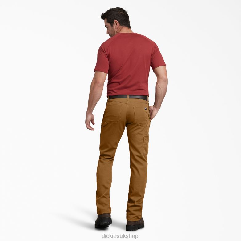 Regular Fit Duck Carpenter Pants Men Dickies Stonewashed Brown Duck (SBD) 88T8492 Apparel