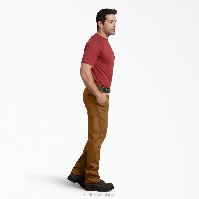 Regular Fit Duck Carpenter Pants Men Dickies Stonewashed Brown Duck (SBD) 88T8492 Apparel