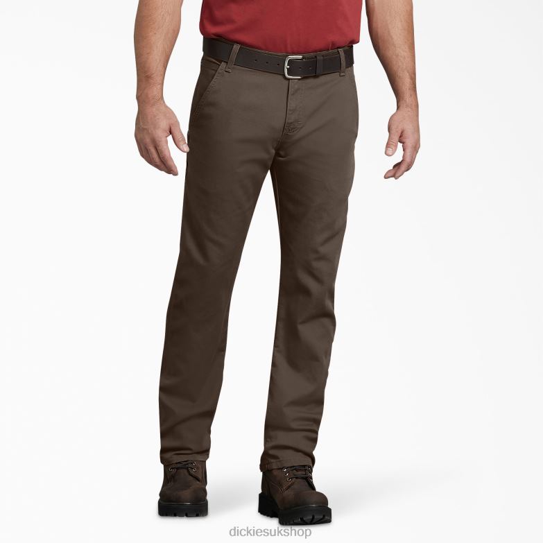 Regular Fit Duck Carpenter Pants Men Dickies Stonewashed Mushroom (SMR1) 88T8495 Apparel
