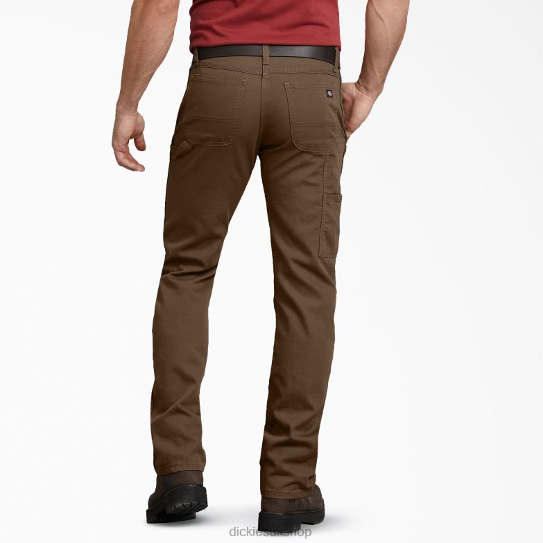 Regular Fit Duck Carpenter Pants Men Dickies Stonewashed Timber Brown (STB) 88T8498 Apparel