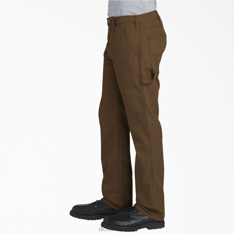 Regular Fit Duck Carpenter Pants Men Dickies Stonewashed Timber Brown (STB) 88T8498 Apparel