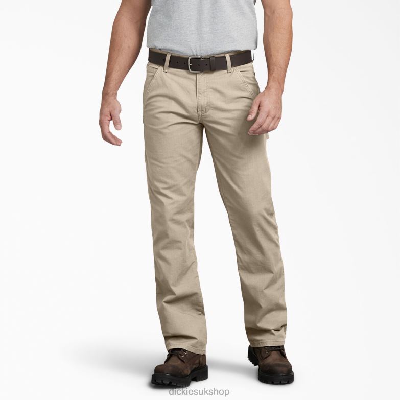 Regular Fit Ripstop Carpenter Pants Men Dickies Rinsed Desert Sand (RDS) 88T84215 Apparel