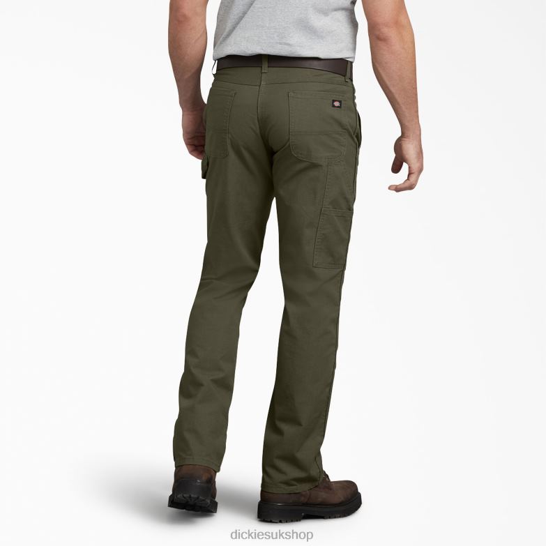 Regular Fit Ripstop Carpenter Pants Men Dickies Rinsed Moss Green (RMS) 88T84216 Apparel
