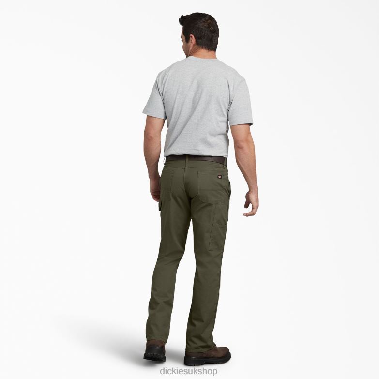 Regular Fit Ripstop Carpenter Pants Men Dickies Rinsed Moss Green (RMS) 88T84216 Apparel