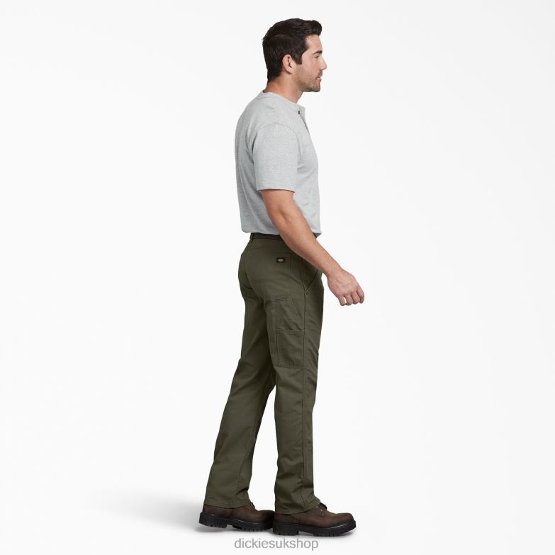 Regular Fit Ripstop Carpenter Pants Men Dickies Rinsed Moss Green (RMS) 88T84216 Apparel