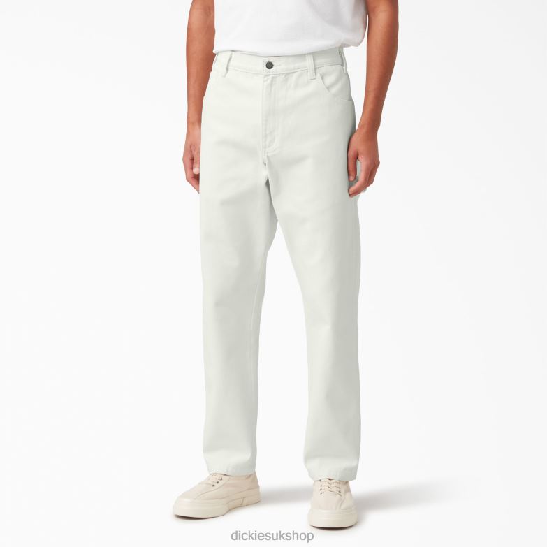 Regular Fit Stonewashed Duck Carpenter Pants Men Dickies Stonewashed Cloud (S2C) 88T84254 Apparel