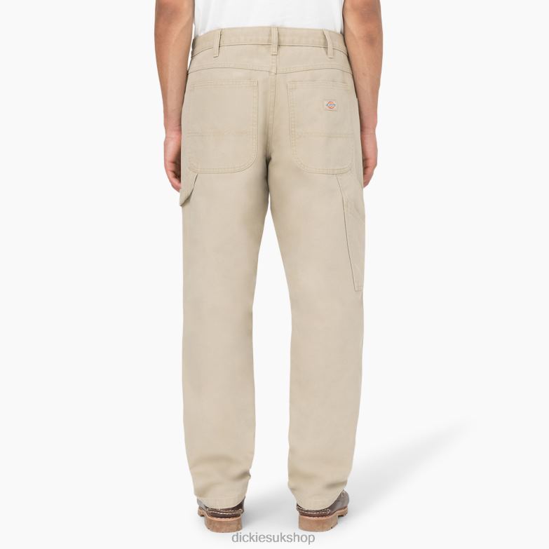 Regular Fit Stonewashed Duck Carpenter Pants Men Dickies Stonewashed Desert Sand (SDS) 88T84252 Apparel