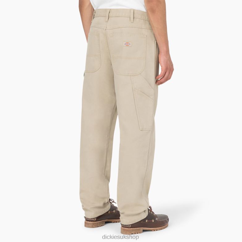 Regular Fit Stonewashed Duck Carpenter Pants Men Dickies Stonewashed Desert Sand (SDS) 88T84252 Apparel