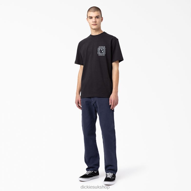 Regular Fit Stonewashed Duck Carpenter Pants Men Dickies Stonewashed Navy (D53) 88T84249 Apparel