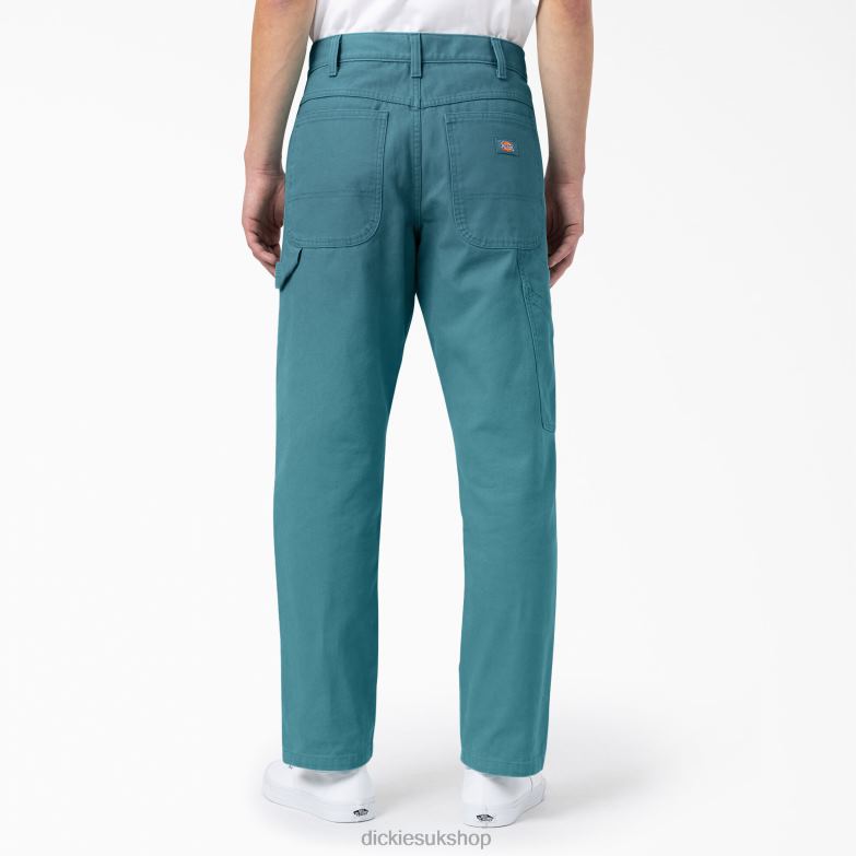 Regular Fit Stonewashed Duck Carpenter Pants Men Dickies Stonewashed Porcelain (S2O) 88T84255 Apparel