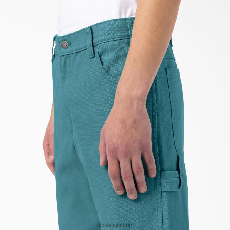 Regular Fit Stonewashed Duck Carpenter Pants Men Dickies Stonewashed Porcelain (S2O) 88T84255 Apparel