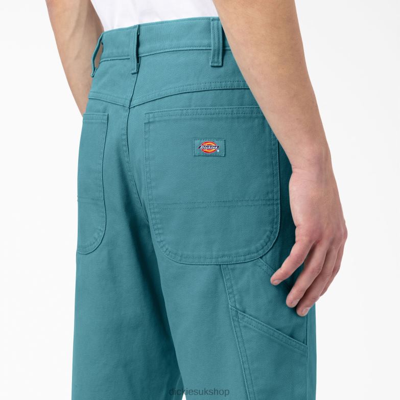 Regular Fit Stonewashed Duck Carpenter Pants Men Dickies Stonewashed Porcelain (S2O) 88T84255 Apparel
