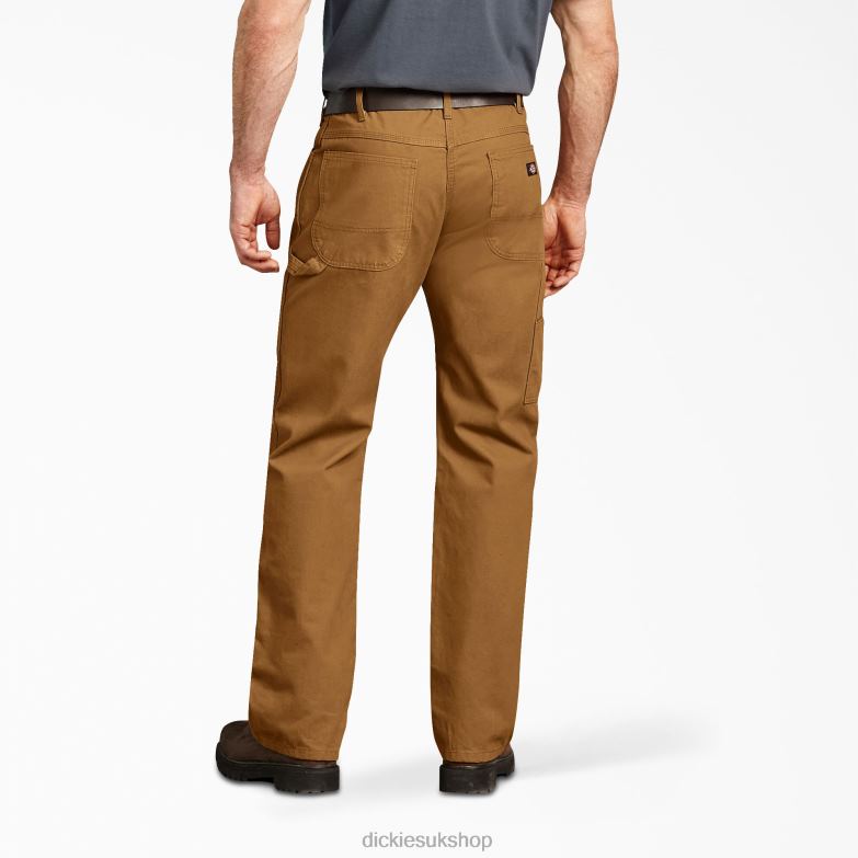 Relaxed Fit Duck Carpenter Pants Men Dickies Rinsed Brown Duck (RBD) 88T84238 Apparel