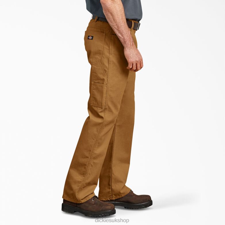 Relaxed Fit Duck Carpenter Pants Men Dickies Rinsed Brown Duck (RBD) 88T84238 Apparel