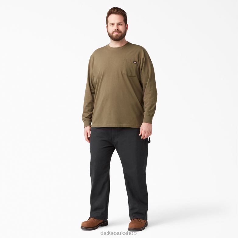Relaxed Fit Heavyweight Duck Carpenter Pants Men Dickies Rinsed Black (RBK) 88T8485 Apparel