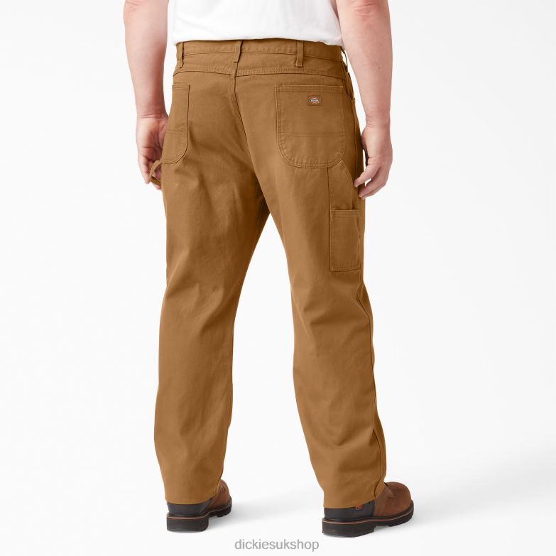 Relaxed Fit Heavyweight Duck Carpenter Pants Men Dickies Rinsed Brown Duck (RBD) 88T8484 Apparel